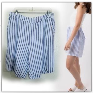 Linen blend cute shorts
